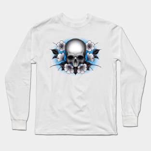 Skull and Flowers Long Sleeve T-Shirt